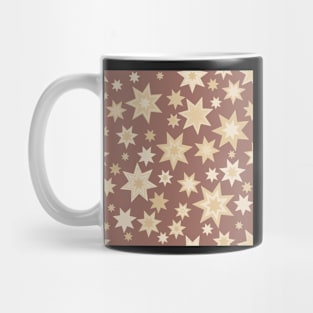 Beige Stars on Taupe 5748 Mug